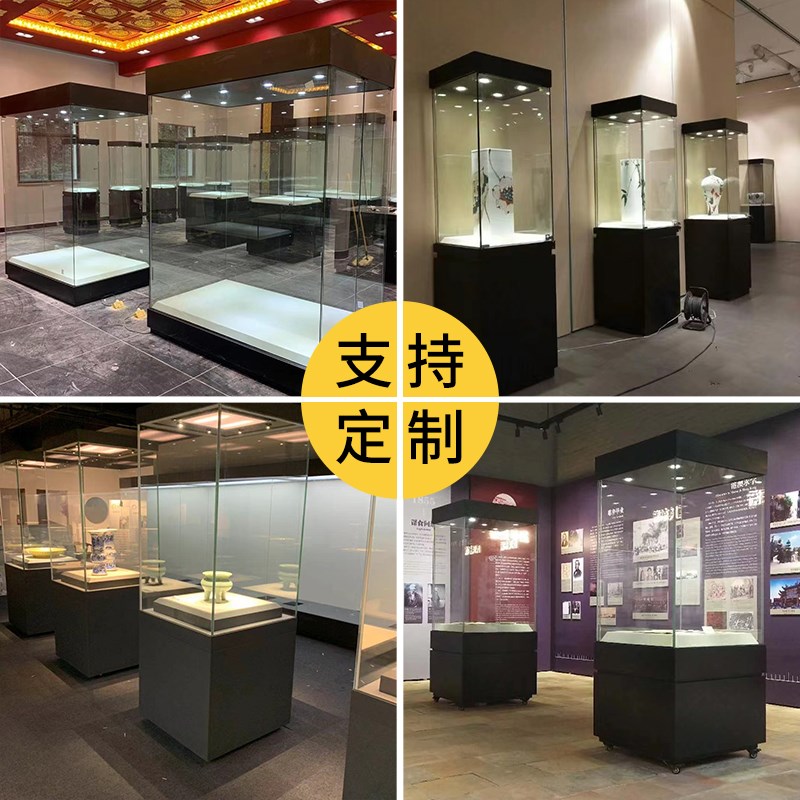 博物馆烤漆电动隐形玻璃展示柜文E物古玩字画古董烤漆展示柜