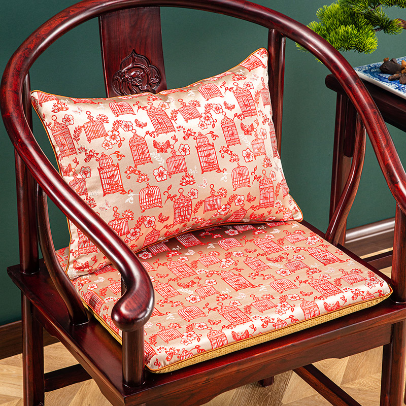 中式红木沙发座垫k中国风实木家具餐椅圈椅太师椅官帽椅垫凳子垫
