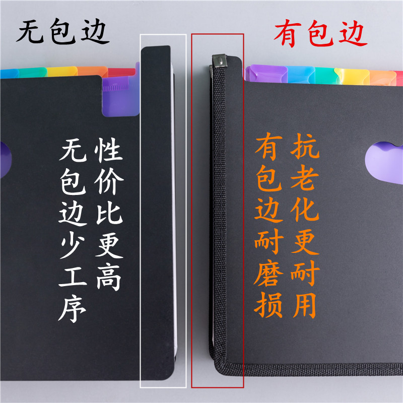 25格加厚A4多层桌面可立风琴包整理F卷子神器收纳袋分类资料文件