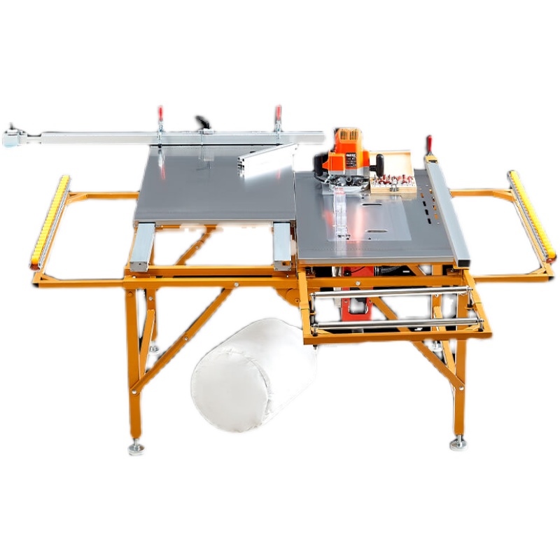 折叠木工锯台多功能精密轨道推台锯无尘J子母锯一体机小型工作台