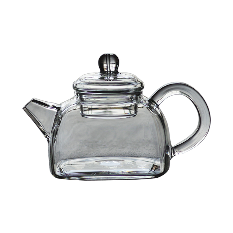 迷你泡茶玻璃茶壶一人用手工四方壶带过滤L加厚耐高温小型功夫茶