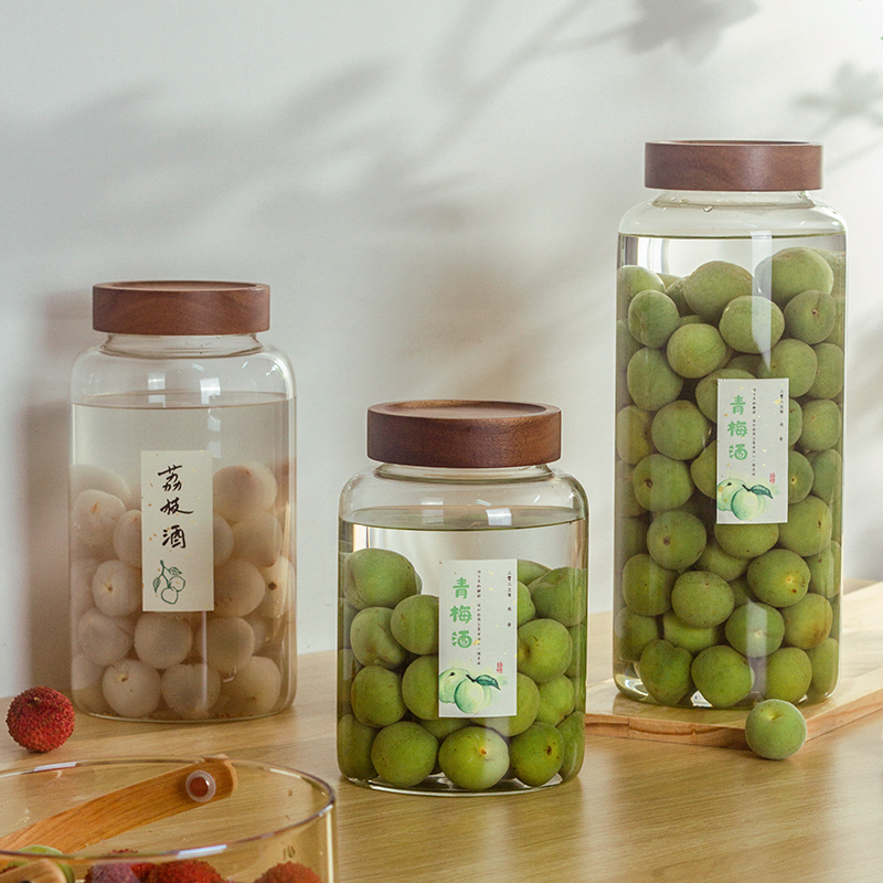 泡酒玻璃瓶专用酒瓶空瓶储物密封罐子水果酒容器高硼Y硅青梅酿酒