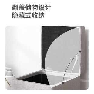 矮凳收纳n储物凳子家用可坐门口换鞋 客厅时尚 凳布艺皮革脚凳