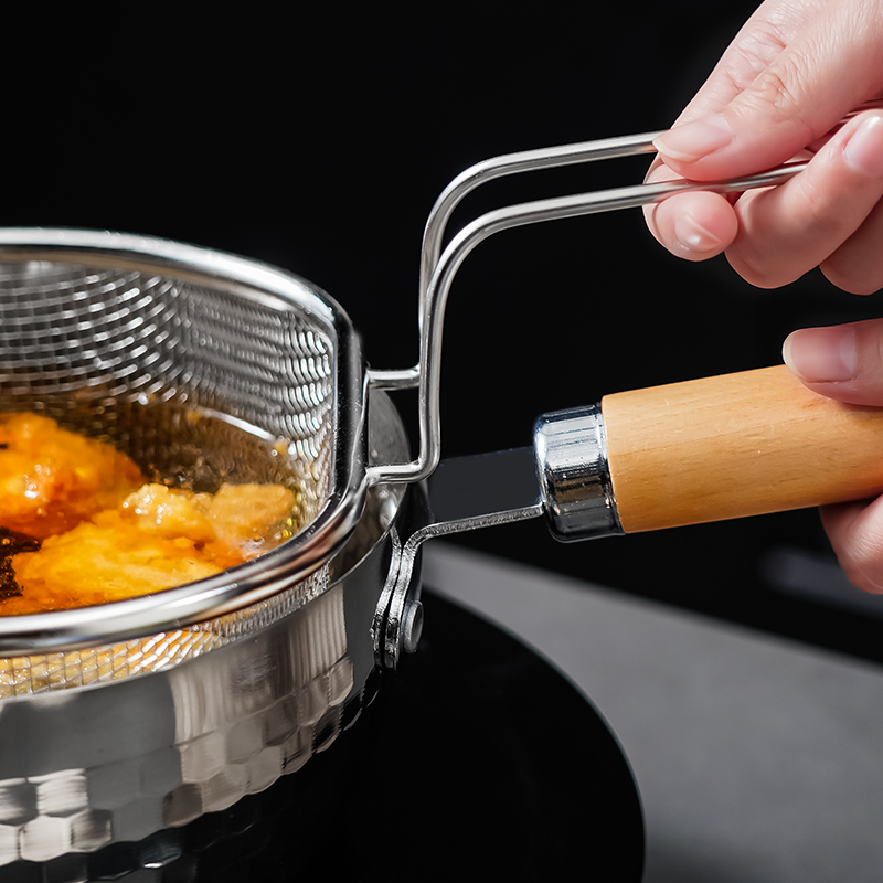 不锈钢油格家用火锅漏勺淘米筛A厨房漏网过滤网拌面条勺油炸漏筛
