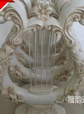 新款欧式婚d庆道具玻璃钢罗马路引竖琴婚庆用品布置装饰迎宾区摆