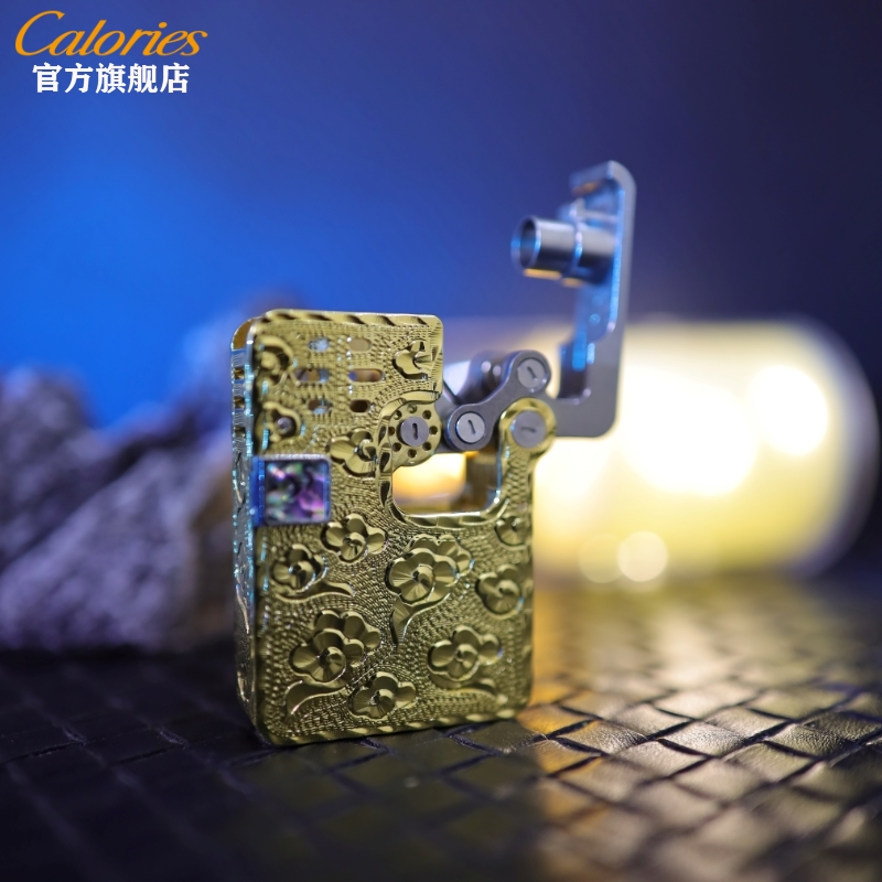 克雷斯机械弹射煤油打火机自动弹射创意个性