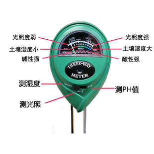 三合一土壤检测仪花花草草湿度酸碱度光照监测家用植物高精度测试