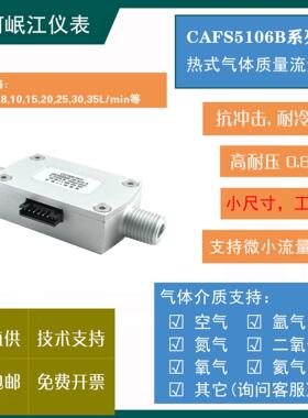 微小气体质量流量计CAFS5106B 氮气氧气CO2燃气空气 工业级顺丰邮