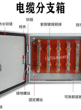 矿物电缆分支箱铜排T接转换配电箱 接线 线端子分流箱BTTZ绝缘电