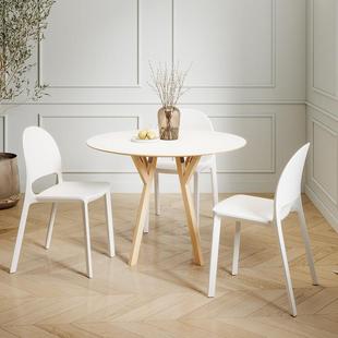 森川餐椅现代简约加厚塑料椅子家用休闲靠背餐桌凳子餐厅商用北欧