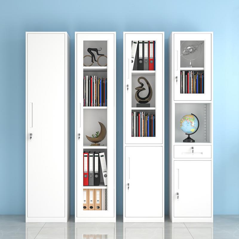 钢制带锁收纳柜40公分宽夹缝收纳柜办公文件柜书柜档案资料铁皮柜