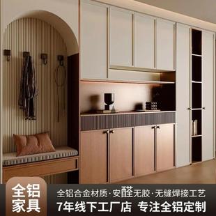 上海定做全铝合金衣柜金属衣帽间平开门铝制衣橱全铝家具全屋定制
