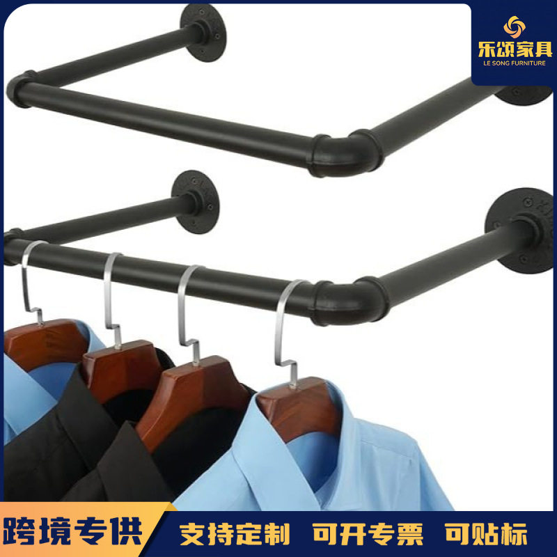 简约壁挂铁艺服装展示架