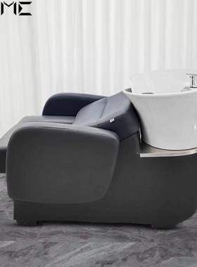 厂家直销瓷理发店专用洗LNF头床美款发店剪发半躺式新踏脚陶盆冲