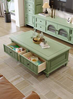 美F769H9MMA9L式实茶几小户型客厅家用202新款绿色网红茶5几电木