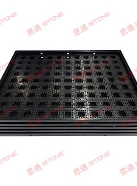 防静电方盘手KKV机周托盘转物盒料零件工具周盒转箱黑色浅盘