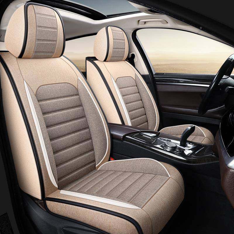 坐夏新款汽车垫四季通用全包围麻可爱卡通季汽车85141座套Y亚K