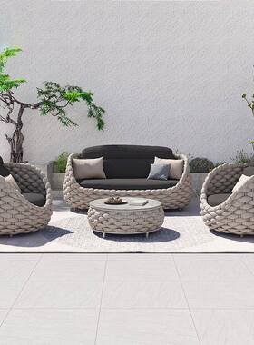 户外发庭院室外休闲酒软装藤编家IJC具沙别墅区水创意防家店具藤