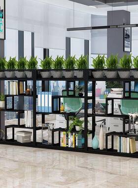 断MM铁艺F88TS557隔屏断置物架室内书架花架子公室简办约风隔网红