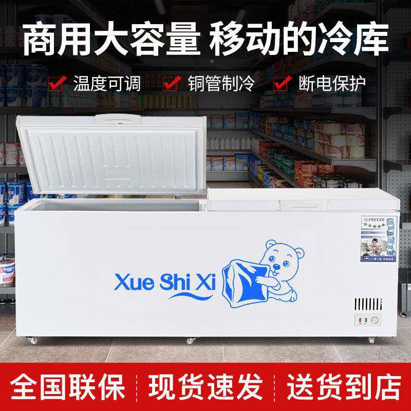 冰柜型商用623大量容冷藏冷冻冷柜铜管卧式节能冷冻单双用温两大