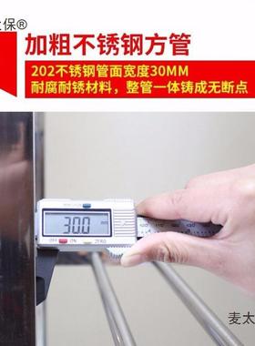 不锈钢简易布衣钢管框加粗柜架单加固双人拼装收FDH纳挂衣架螺麦