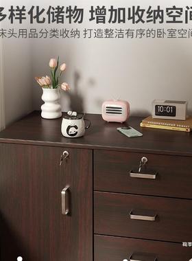 床头室HMV柜子落地储物物柜寸大尺简约现代收纳柜家用卧简易床边