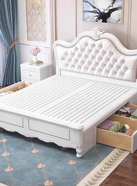 欧式实木床1.NRM8单双人主卧床大家用1.床5人床现代婚床厂家直销1