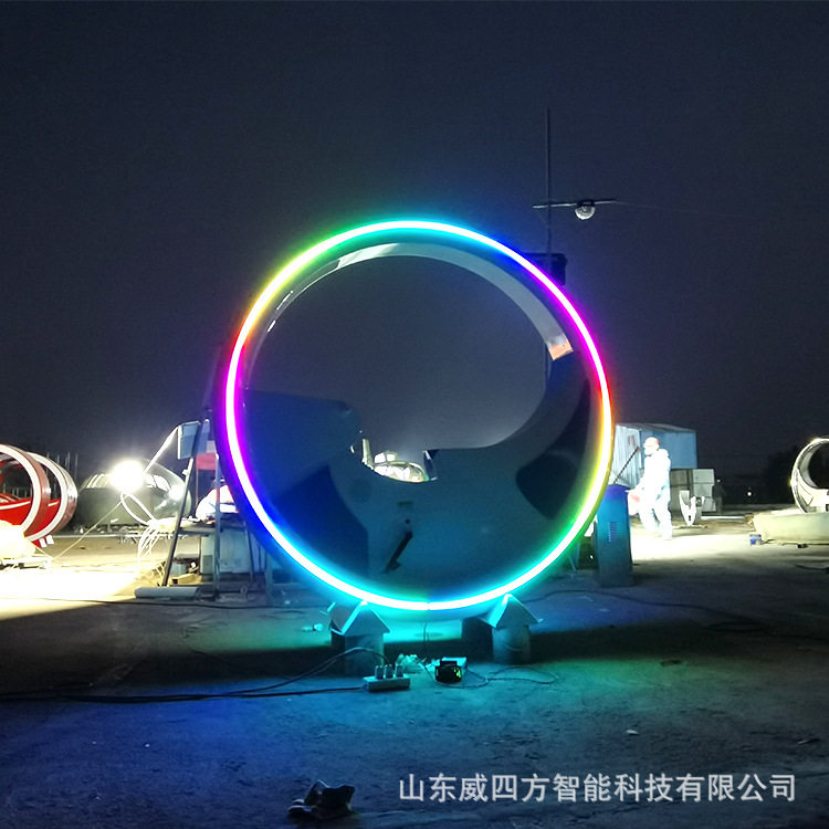 户外公园成人脚踏互动喷泉水车摆件景观不锈钢装饰自行车发电单车