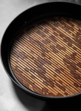 宜室茶仿古梅妃竹壶话IQW承茶盘盘托家用壶锡承干炮台合金茶道配