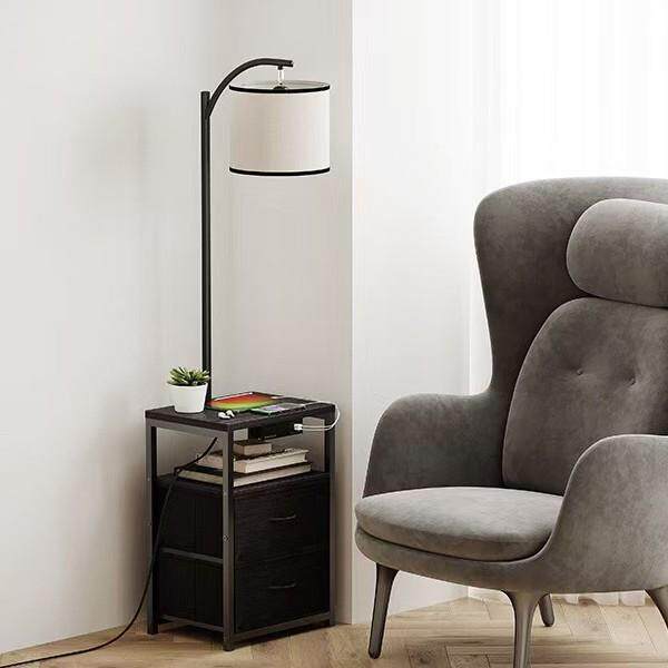 床头落地灯带桌子简约奢置物架灯L中古229可充客电台灯轻ED厅沙发