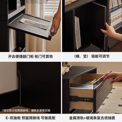 橡胶木实木PEJ由组合电视柜自组合格柜家用客餐边柜储物厅落地矮