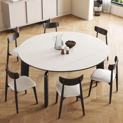 简现代档餐岩板jD45dspR餐桌椅组桌合时尚约轻奢伸缩吃饭桌子家用