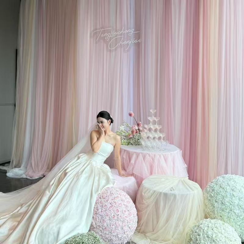 表白浪漫布置纱幔婚氛围神器