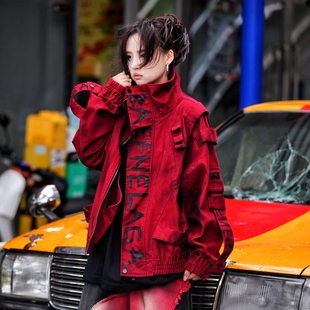 套装【暗火】设计秋季百搭潮流时尚休闲日常长裤外穿黑廓形牛仔外