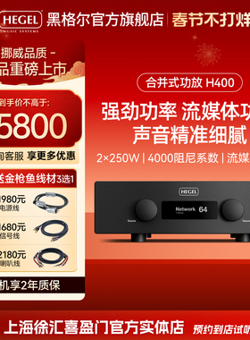 HEGEL/黑格尔 H400专业发烧Hifi功放流媒数字转换DAC体合并功放
