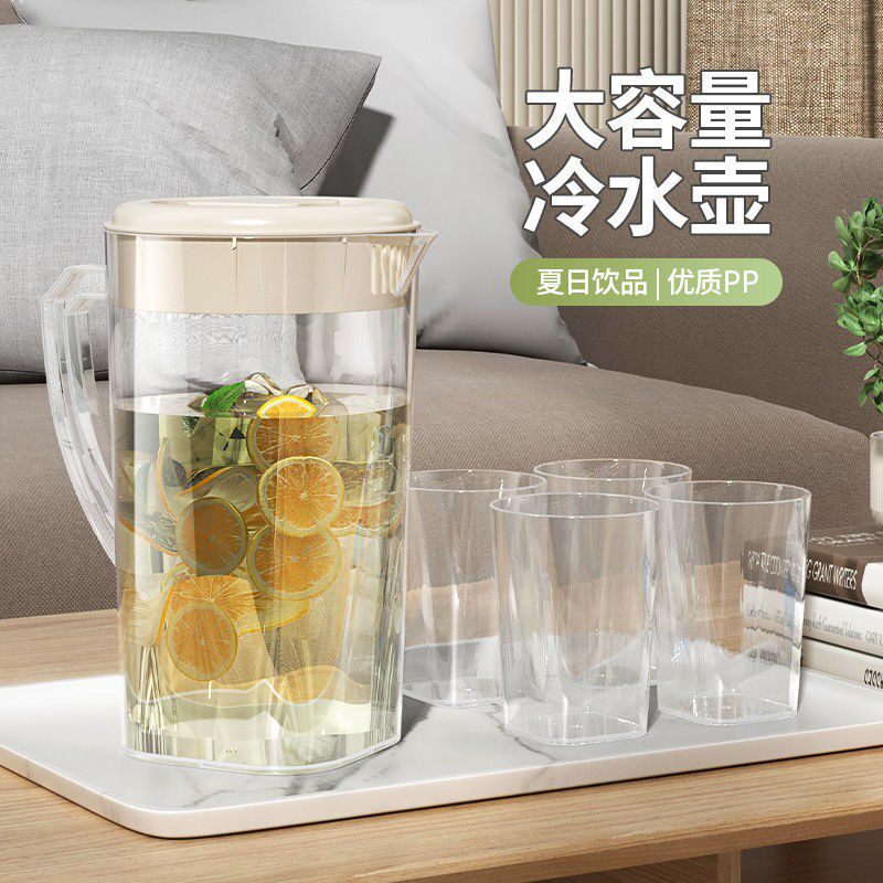 冷水壶食品级pp耐高温防爆水壶大容量大号冰箱热凉水壶家用泡茶壶