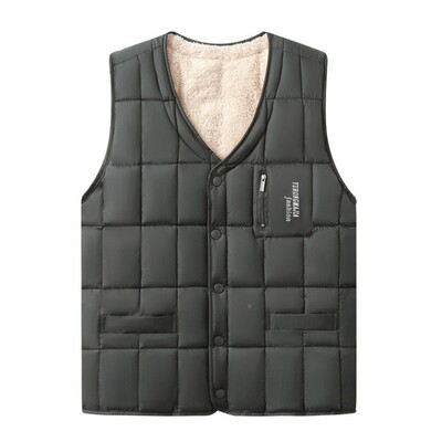 爸爷爷加绒加厚棉马甲背心爸坎肩马夹冬季士中老年人老人JFB4405