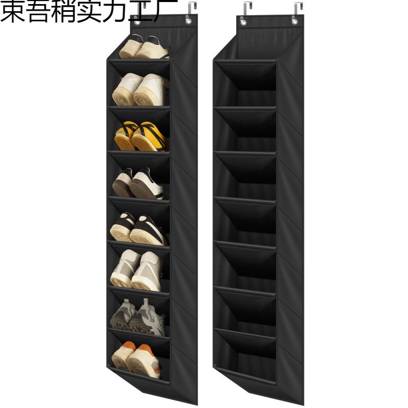 简易门后鞋架悬挂式多层小窄门口壁挂式可折叠出租房宿舍整理神器