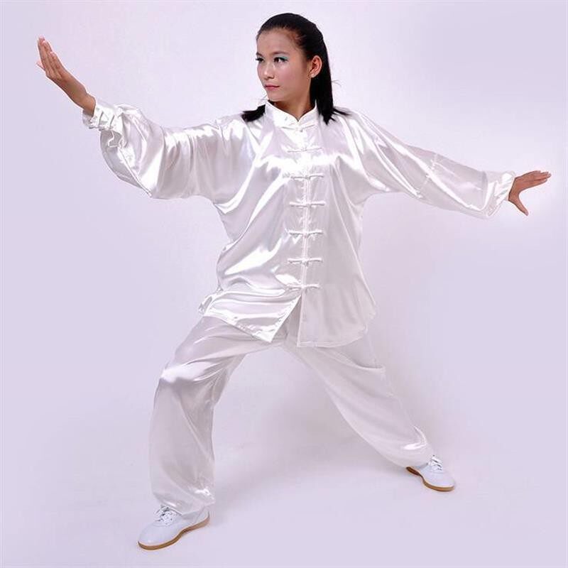 新款气功太极拳服晨练服中老年服装练剑服武术练功服女手工太极服