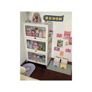 原田治收纳柜书柜置物架落地带门防尘储物柜客厅置物柜靠墙多巴胺