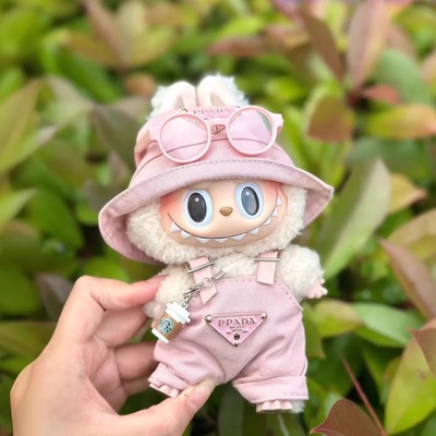 labubu娃衣粉色多巴胺套装