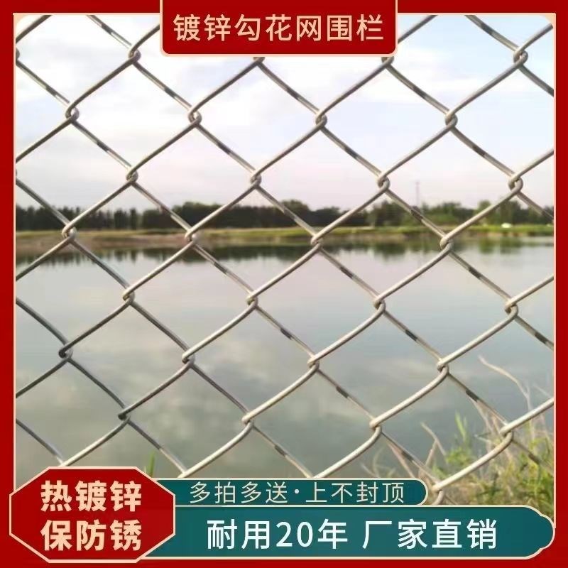 现货速发热镀锌铁丝网围栏网养鸡狗牛羊养殖网勾花网钢丝网户外防