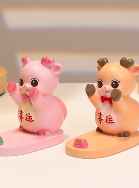 速发办公室朋位可爱小鹿装饰品创送治愈系摆件意工友同事