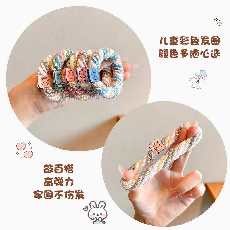 速发韩系新款笑脸头绳可爱少扎发筋甜美丸子头发圈时尚发绳