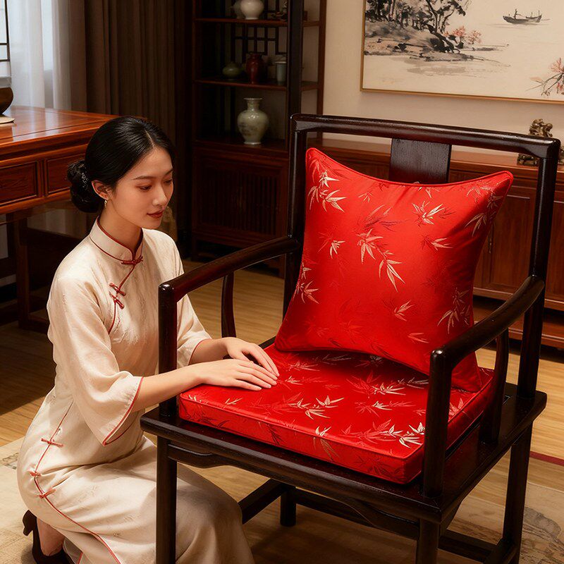 速发中式红木椅子坐垫茶椅实木家俱古典沙发太师椅圈椅茶椅垫餐椅