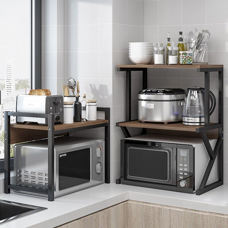 速发厨房置物架台面具物架双层烤箱微波储架子调料架厨炉用品收纳,厨房/烹饪用具,微波炉置物架,淘宝优惠券,粉丝福利购,淘宝优惠卷