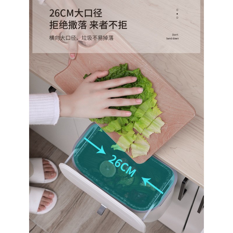 速发所房垃圾桶式挂橱柜门壁挂式卫生间厕厨收纳悬挂带盖家用纸篓
