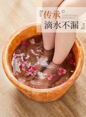 柏木泡厂脚ZKU大木桶家直销加大加厚专用老式木质足浴盆