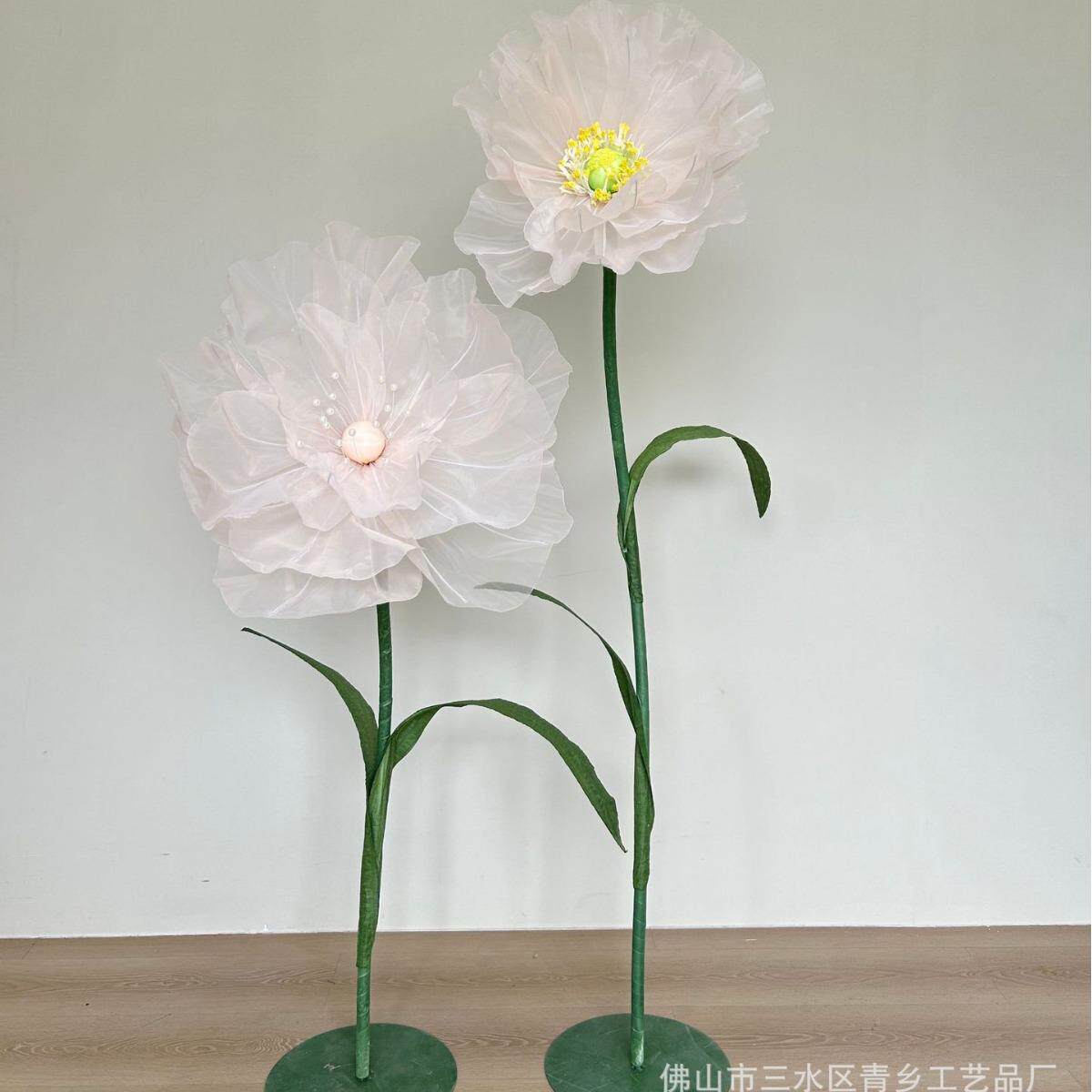 手工真丝花布料巨欧纱透明网婚礼型龙血树52丝花艺装根饰纸艺网纱