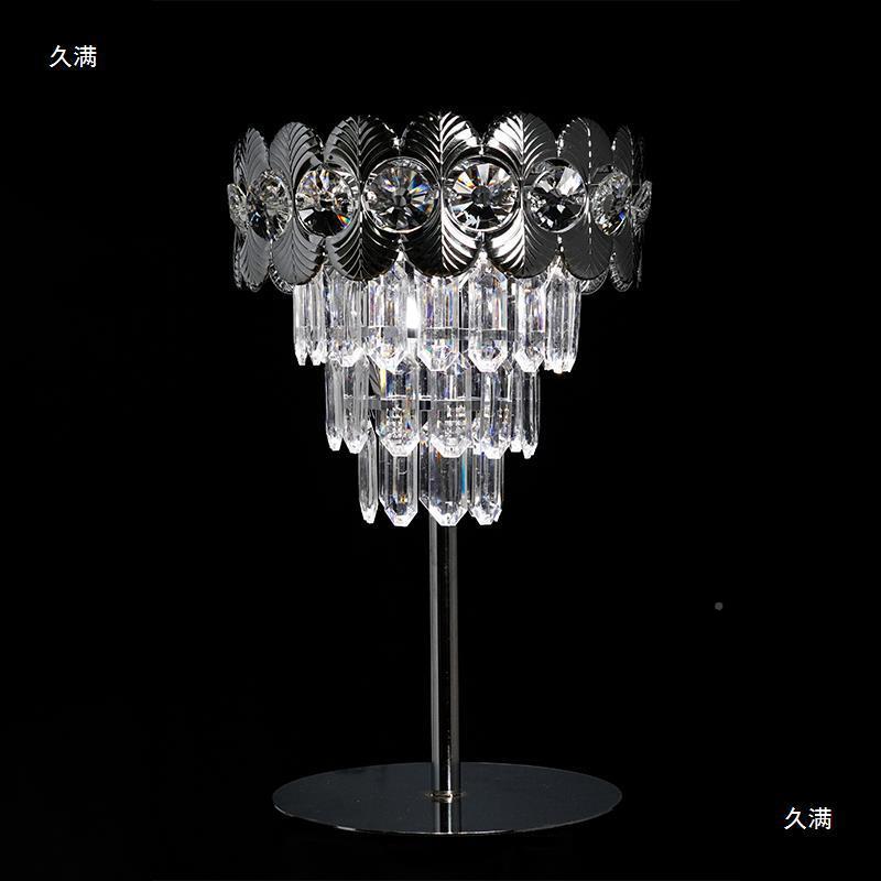 婚庆道具婚堂铁礼庆艺桌花器摆件婚烛台插花装饰发光水晶桌摆tlzn